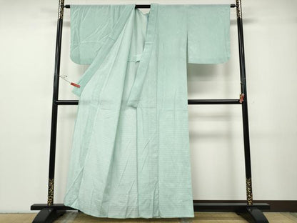 平和屋着物＊夏物 小紋 絽 墨流し文様 洗える着物 CABF3569ut