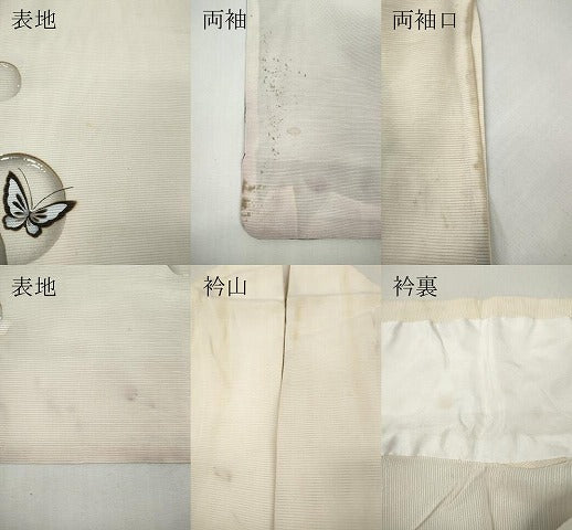 平和屋着物＊夏物 訪問着 絽 手描き 舞蝶文 正絹 逸品 CABF3571ut