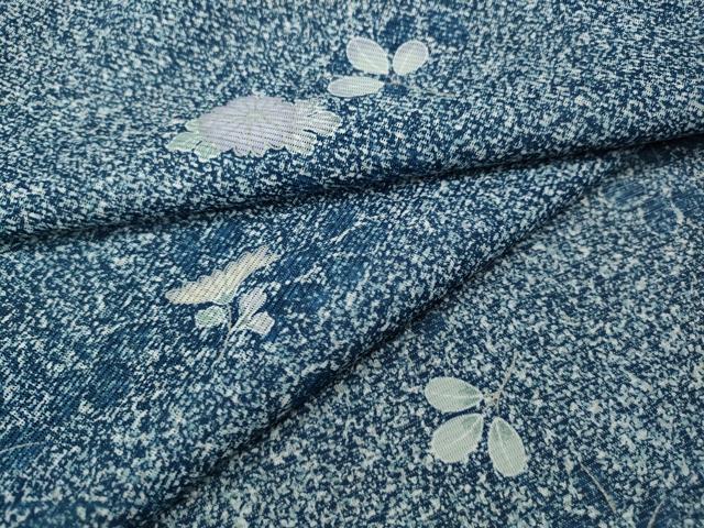 平和屋着物＊夏物 小紋 絽 草花文 さんび謹製 ロング丈 洗える着物 CABF3575ut