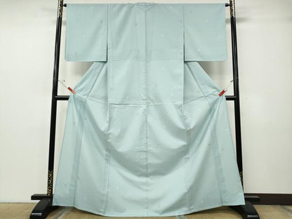 平和屋着物▽小紋　単衣　吉祥花文　洗える着物　CABF3577ut