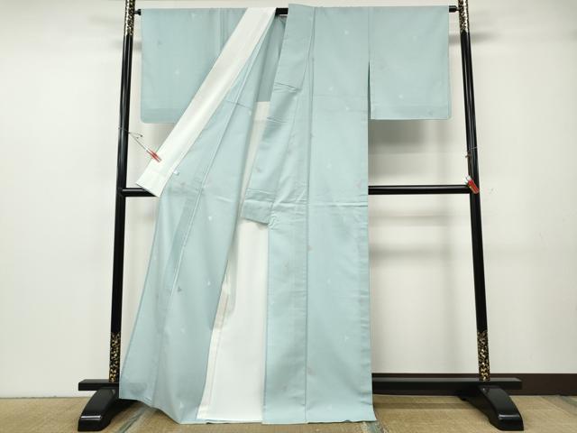 平和屋着物▽小紋　単衣　吉祥花文　洗える着物　CABF3577ut