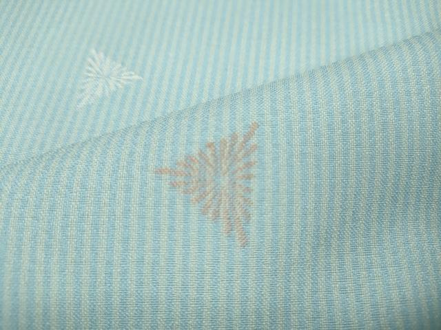 平和屋着物▽小紋　単衣　吉祥花文　洗える着物　CABF3577ut