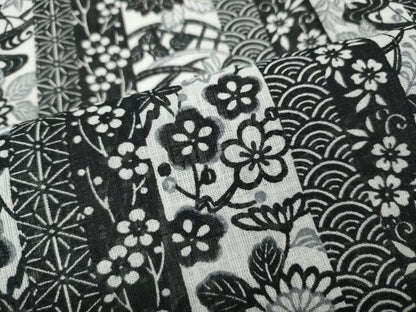 平和屋着物＊夏物 小紋 紗 草花間道 洗える着物 CABF3578ut