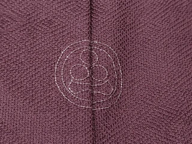 平和屋着物●上質な色無地　鏡裏地紋　暗紅色　正絹　逸品　CABF3581ut