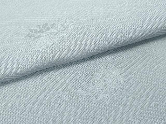 平和屋着物●上質な色無地　舞花地紋　水色　正絹　逸品　CABF3582ut