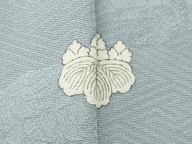 平和屋着物●上質な色無地　舞花地紋　水色　正絹　逸品　CABF3582ut