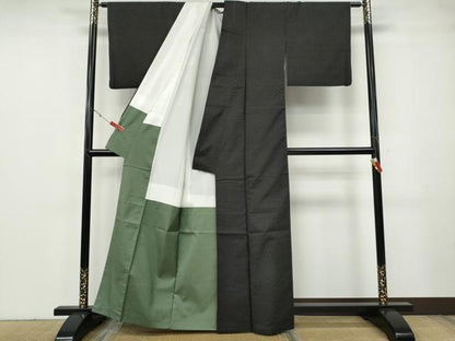 平和屋着物●本場大島紬　7マルキ　十字絣　正絹　逸品　CABF3586ut