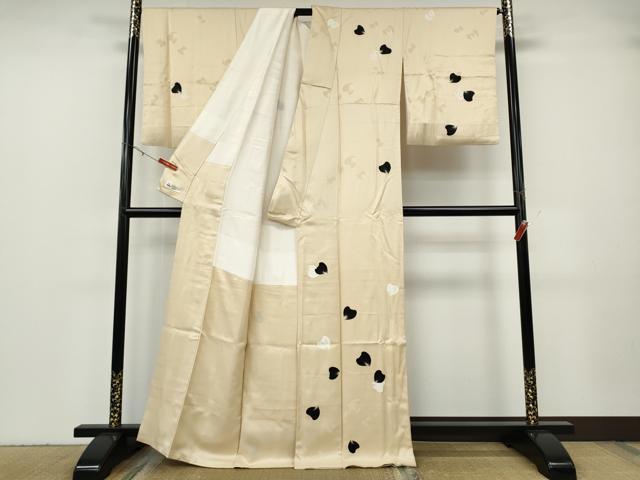 平和屋着物●ジャパンオートクチュール　渡辺雪三郎　訪問着　手描き　舞花びら　やまと誂製　正絹　逸品　CABF3588ut