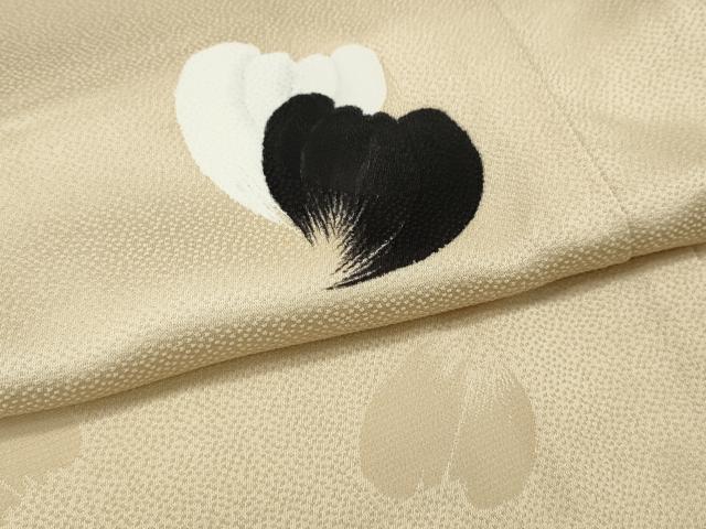 平和屋着物●ジャパンオートクチュール　渡辺雪三郎　訪問着　手描き　舞花びら　やまと誂製　正絹　逸品　CABF3588ut