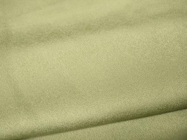 平和屋着物●上質な色無地　抹茶色　正絹　逸品　CABF3593ut