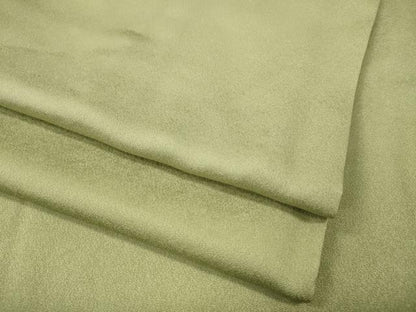 平和屋着物●上質な色無地　抹茶色　正絹　逸品　CABF3593ut