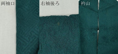 平和屋着物●上質な色無地　辻が花地紋　高麗納戸色　正絹　逸品　CABF3595ut