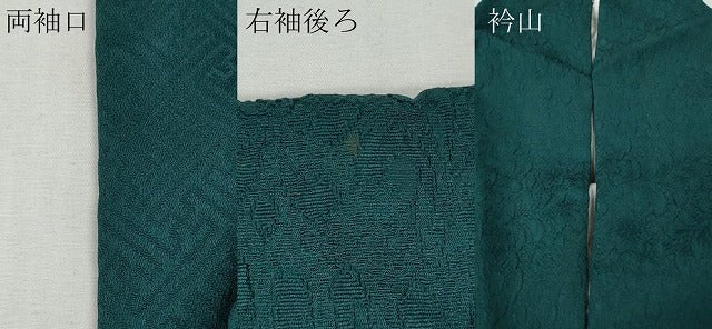 平和屋着物●上質な色無地　辻が花地紋　高麗納戸色　正絹　逸品　CABF3595ut