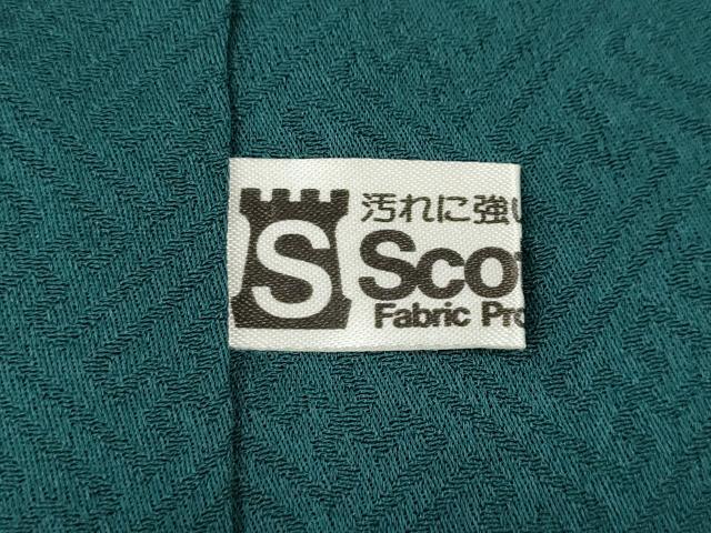 平和屋着物●上質な色無地　辻が花地紋　高麗納戸色　正絹　逸品　CABF3595ut