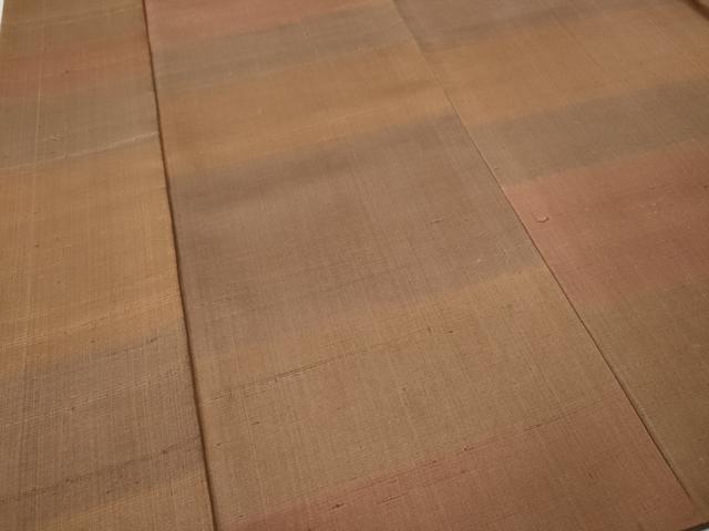 平和屋着物●上質な紬　作家物　横段文　正絹　逸品　CABF3596ut