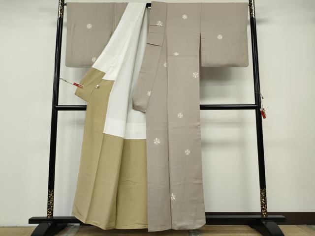 平和屋着物●上質な小紋　吉祥花文　金彩　正絹　逸品　CABF3599ut