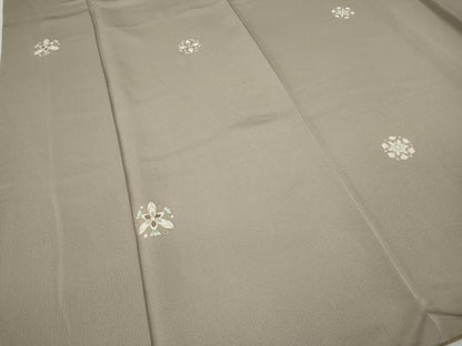 平和屋着物●上質な小紋　吉祥花文　金彩　正絹　逸品　CABF3599ut