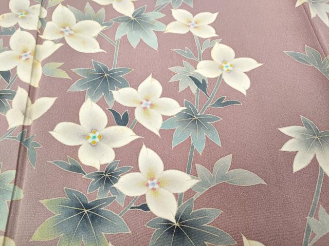 平和屋着物●訪問着　作家物　枝花文　暈し染め　正絹　逸品　CABF3600ut