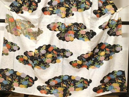 平和屋着物■訪問着 駒刺繍 雲取り草花文 金彩 正絹 逸品 CABF3602ev