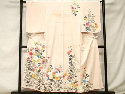 平和屋着物■訪問着　枝花文　金彩　正絹　逸品　CABF3607ev