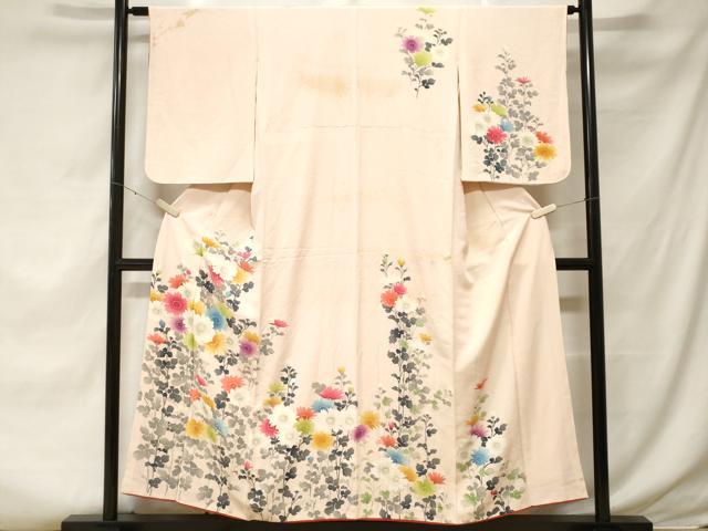 平和屋着物■訪問着　枝花文　金彩　正絹　逸品　CABF3607ev