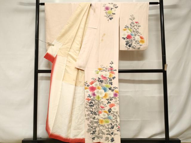平和屋着物■訪問着　枝花文　金彩　正絹　逸品　CABF3607ev