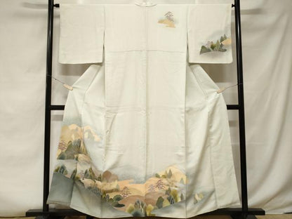 平和屋着物■訪問着 遠山風景文 暈し染め 正絹 逸品 CABF3611ev