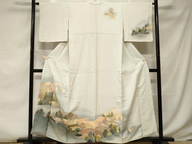 平和屋着物■訪問着 遠山風景文 暈し染め 正絹 逸品 CABF3611ev
