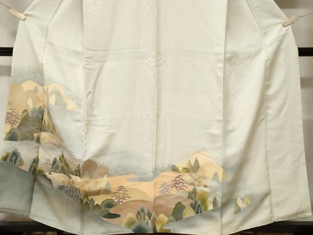 平和屋着物■訪問着 遠山風景文 暈し染め 正絹 逸品 CABF3611ev