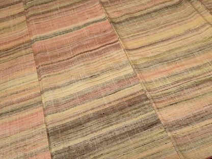 平和屋着物■上質な紬 横段文 正絹 逸品 CABF3614ev
