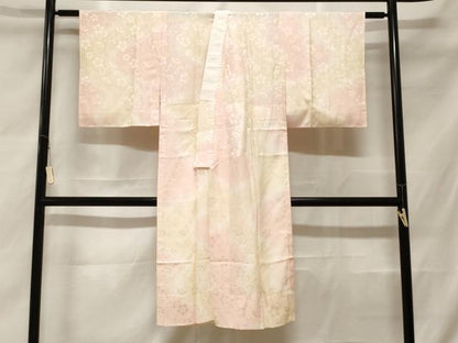 平和屋着物■長襦袢 無双仕立て 花唐草文 暈し染め やまと誂製 正絹 逸品 CABF3616ev