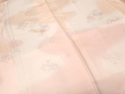 平和屋着物■長襦袢 袷 草花文 暈し染め 正絹 逸品 CABF3619ev