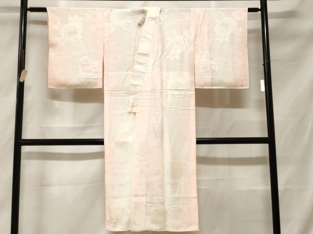 平和屋着物■長襦袢 無双仕立て 菊流水文 暈し染め 正絹 逸品 CABF3623ev