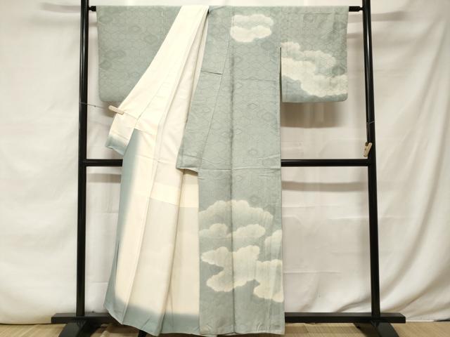 平和屋着物■訪問着　雲重ね亀甲文　暈し染め　正絹　逸品　CABF3627ev