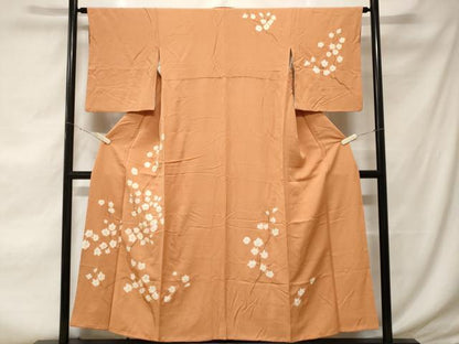 平和屋着物■訪問着 御召縮緬 絞り 枝楓文 金糸 正絹 逸品 CABF3630ev