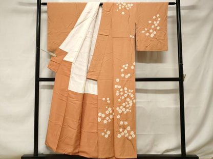平和屋着物■訪問着 御召縮緬 絞り 枝楓文 金糸 正絹 逸品 CABF3630ev