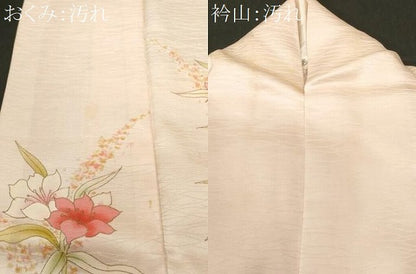 平和屋着物■訪問着　枝花文　金彩　正絹　逸品　CABF3634ev