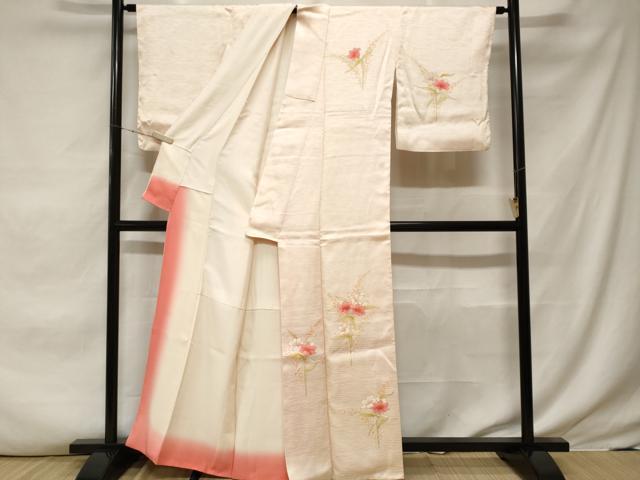 平和屋着物■訪問着　枝花文　金彩　正絹　逸品　CABF3634ev