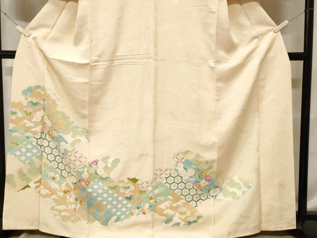 平和屋着物■訪問着 吉祥草花文 正絹 逸品 CABF3635ev
