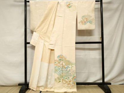 平和屋着物■訪問着 吉祥草花文 正絹 逸品 CABF3635ev