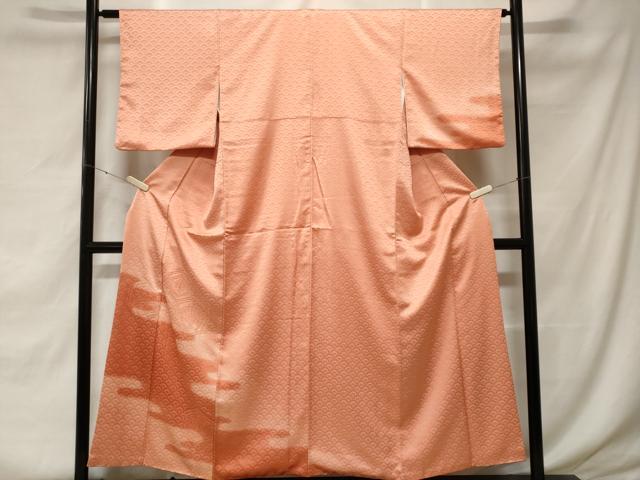 平和屋着物■訪問着　刺繍　亀甲檜扇花文　青海波地紋　暈し染め　正絹　逸品　CABF3636ev