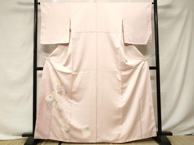 平和屋着物■訪問着　刺繍　破れ色紙鼓花文　暈し染め　正絹　逸品　CABF3637ev