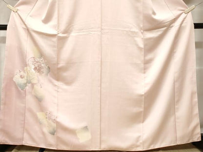 平和屋着物■訪問着　刺繍　破れ色紙鼓花文　暈し染め　正絹　逸品　CABF3637ev