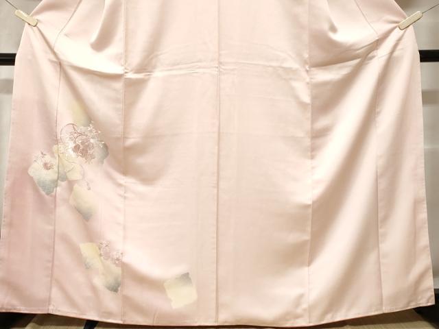 平和屋着物■訪問着　刺繍　破れ色紙鼓花文　暈し染め　正絹　逸品　CABF3637ev