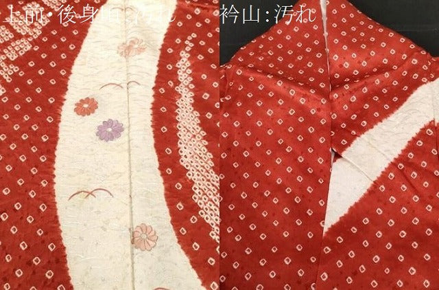 平和屋着物■訪問着　刺繍　絞り　芝草舞花文　銀彩　正絹　逸品　CABF3638ev