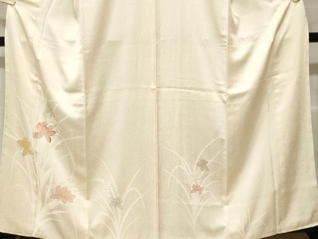 平和屋着物■訪問着　刺繍　草花文　金彩　正絹　逸品　CABF3639ev