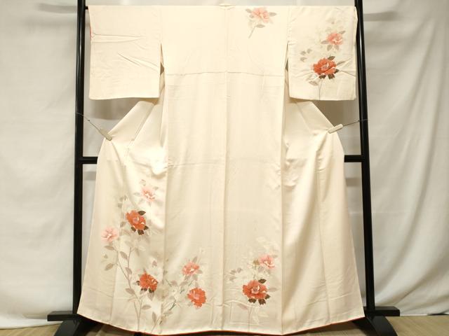 平和屋着物■訪問着　枝花文　正絹　逸品　CABF3644ev