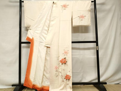 平和屋着物■訪問着　枝花文　正絹　逸品　CABF3644ev