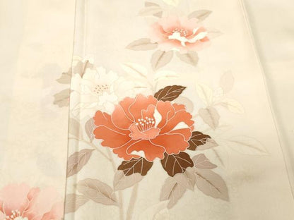 平和屋着物■訪問着　枝花文　正絹　逸品　CABF3644ev