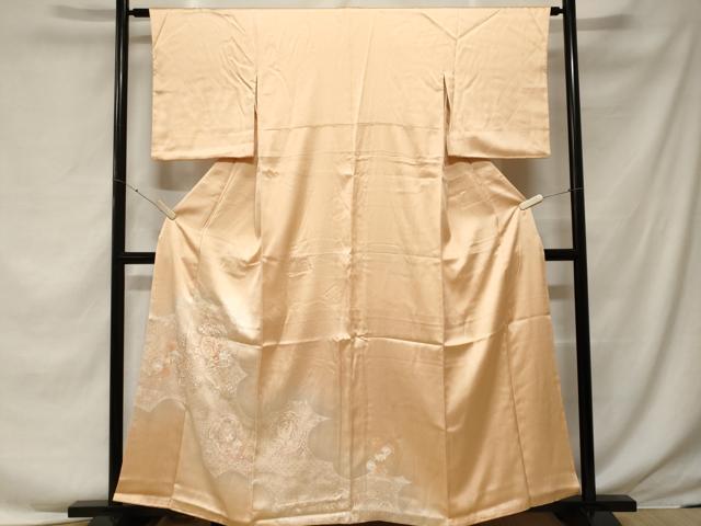平和屋着物■訪問着　刺繍　源氏車花文　絵皿鳳凰花文　暈し染め　高島屋扱い　正絹　逸品　CABF3646ev